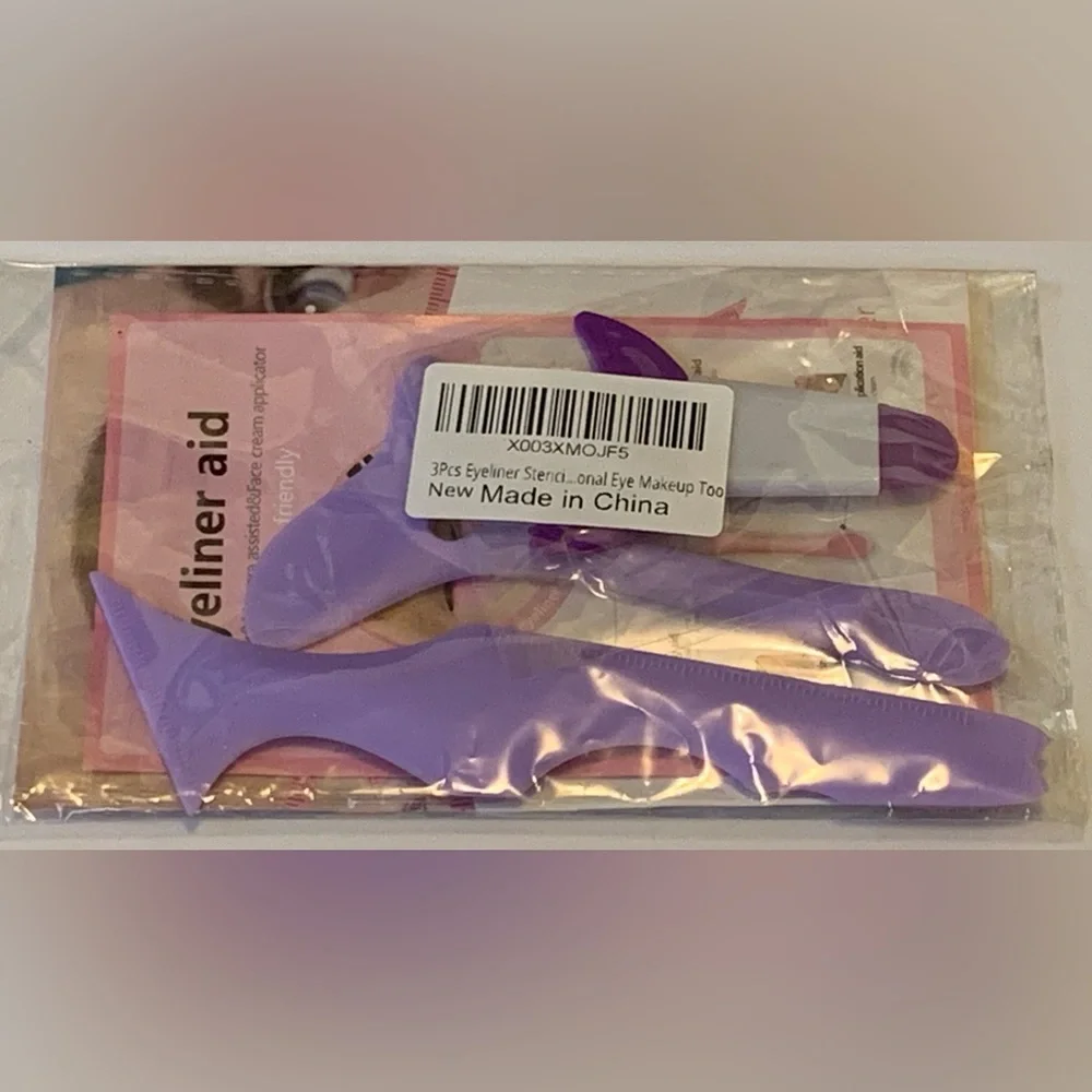 3 PCS Multifunctional Beauty Tools Eyeliner Brow Lip Guide Face Cream Applicator